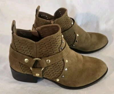 Dirty Laundry Women's 6.5 Faux Suede Ankle Western Booties Chestnut New - Image 1 of 4