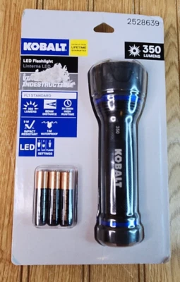 Kobalt Virtually Indestructible Waterproof 350-Lumen LED Flashlight with Battery - Image 1 of 2