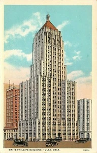 Postal Waite.Phillips Building S. Boston Ave Street View Tulsa, OK De Colección Años 20 - Imagen 1 de 2