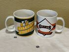 Vintage Oakland Athletics Sf Giants Coffee Mug Lot 2 Excellent Condition