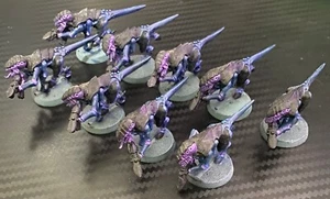 warhammer 40k x9 termagants + fleshborers, assembled/partially painted used. (1) - Foto 1 di 3