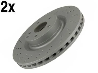 Juego de rotor de disco de freno delantero genuino Mercedes-Benz (x2) (2007-2014) 221421161207 Foto 1 de 4