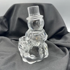 24% Lead Crystal Snowman Candleholder - Picture 1 of 14