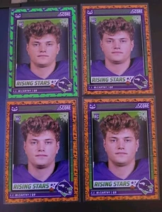 J.J. McCarthy 2024 Score-A-Treat Orange & Green RC Rookie 4 Card Lot Vikings - Picture 1 of 2