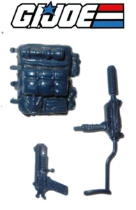 Gi Joe Vintage 1988 Shockwave Weapon Set Maschinenpistole Kurzwaffe Rucksack Lot - Bild 1 von 2
