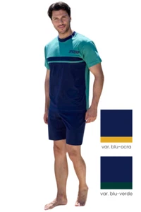 PIGIAMA UOMO 100% FRESCO COTONE ESTIVO MANICA CORTA E PANTALONCINO CORTO - Foto 1 di 1