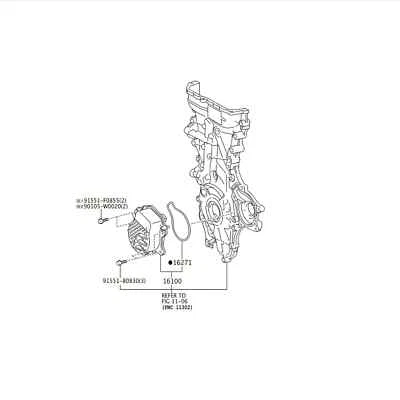 Bomba de refrigerante de agua 161A0-29015 TOYOTA YARIS III AURIS PRIUS LEXUS CT200H 1.8H Foto 1 de 4