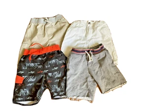 Lot Of 3 Boy’s Shorts, 1 Pair Swim Trunks Sz 4 Calvin Klein, Arizona, Carters - Picture 1 of 2