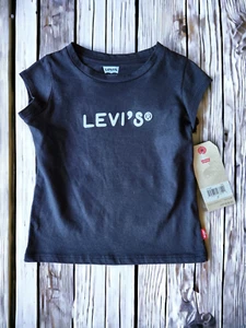 NEW Toddlers Levi’s Black Logo short Sleeve Shirt Size 2T Kid's NWT - Picture 1 of 5