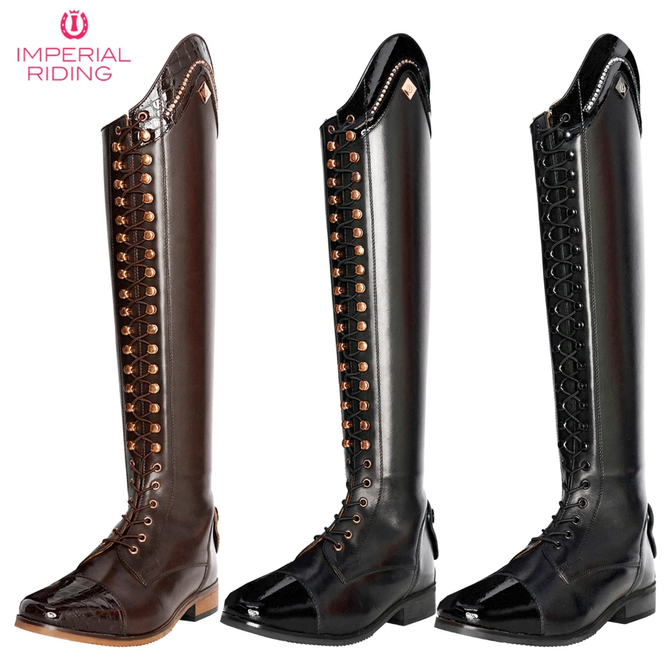 IMPERIALRIDING Botas de equitación Imperial Riding cuero con cordones IRHOlania doma largo/ancho