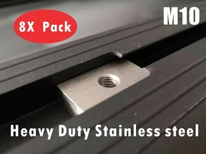 Rhino Rack Slot Nuts M10 Quick Mount 8 pack stainless steel, Awning Channel Nuts - Bild 1 von 6