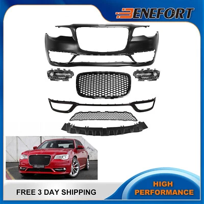 Complete Front Bumper SRT Style Appearance Swap Kit Fits 2015-2023 Chrysler 300C - Image 1 of 4