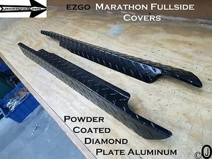 Ezgo Marathon Golf Cart Powder Coated Aluminum Diamond Plate Side Rockers Covers - Bild 1 von 4