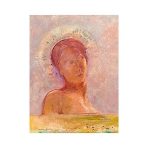 Odilon Redon, Closed Eyes, 1889, Canvas Print, 30" x 40" + Border - Picture 1 of 10