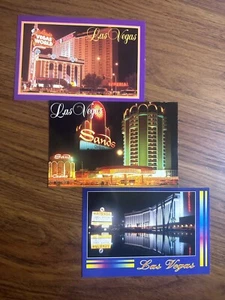 Vintage Las Vegas Postcard Lot Vegas World - Sands - Hacienda Collector Series - Imagen 1 de 5
