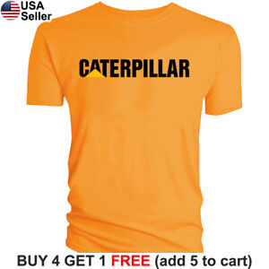 Caterpillar T-Shirt CAT Logo Tractor Equipment Bulldozer Construction Men