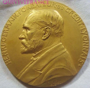 Med01842 - Medal Bank Credit Lyonnais- Henri Germain by Pillet 1910 - Picture 1 of 5