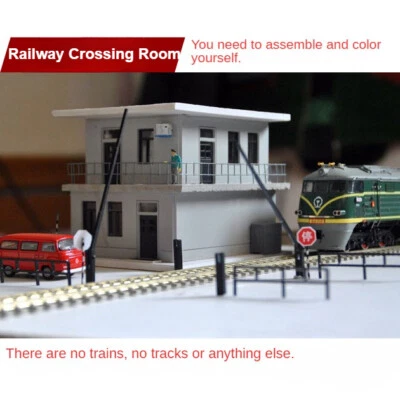 HO Scale City Train Railway Layout Scene Display 2-storey Building Scene Model - Image 1 of 4