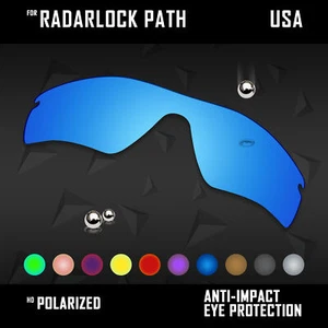 Lentes de repuesto polarizadas antiarañazos para Oakley RadarLock Path OO9181 opta - Imagen 1 de 39