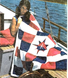 Maritim Matrosen Afghan/Strickmuster NUR ANLEITUNG - Bild 1 von 1