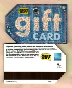 BEST BUY Blue Denim Pocket with Rhinestone ( 2006 ) Holographic Gift Card ( $0 ) - Picture 1 of 1