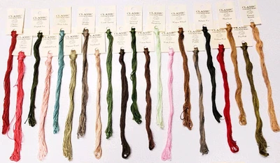 Lot of 21 CLASSIC COLORWORKS Over Dyed Cotton Threads Floss 5 Yards Each A - Image 1 of 4