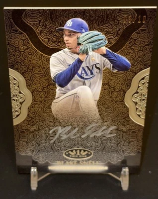 2019 Topps Tier One Blake Snell Silver Ink Auto 03/10 #NLA-BS - Image 1 of 2