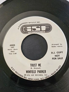 Northern/Deep Soul 45 - Winfield Parker PROMO GSF Trust Me/Baby dont get hooked - Picture 1 of 4