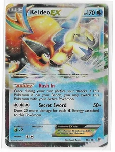 Keldeo EX - 49/149 - Pokemon Boundaries Crossed Black & White Ultra Rare Card MP - Picture 1 of 2