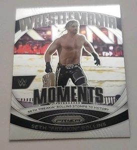 2024 PANINI PRIZM WWE WRESTLEMANIA MOMENTS SETH ROLLINS #16 Wrestling Card # - Picture 1 of 11