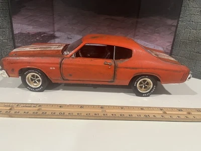 1:18 CUSTOM 1970 CHEVY CHEVELLE SS 454 DIECAST CAR WEATHERED RUSTED CHEVROLET - Image 1 of 4