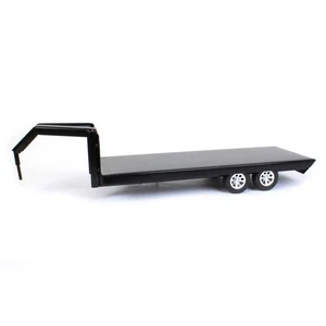 1/16 Little Buster Toys Black Metal Gooseneck Flatbed Trailer 200842 - Picture 1 of 5
