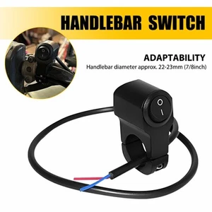 Universal Motorcycle 7/8" Handlebar Headlight Fog Spot Light ON OFF Switch EAW - Picture 1 of 10