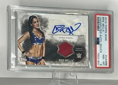 Brie Bella Garcia 2015 Topps WWE Autograph & Shirt Relic PSA 8 Bella Twins - Image 1 of 3