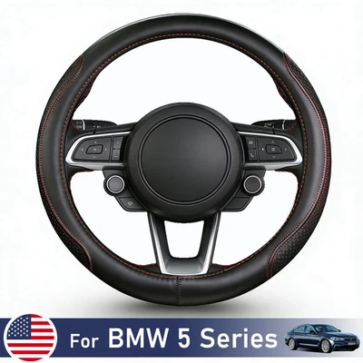 Car Steering Wheel Cover Real Leather For BMW 530i/540i/530e/545e,M550i xDrive - Изображение 1 из 4
