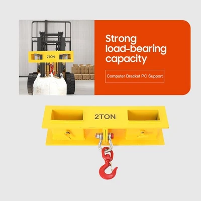 2 Ton orklift Lifting Hook 2000kg/4400lb Heavy-Duty Hook for Telehandler Crane - Image 1 of 4
