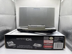 Nintendo DS Silver Handheld Game Console - With Box And Manuals - Good Condition - Picture 1 of 5