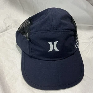 New HURLEY RUNNING HAT five 5 panel NAVY BLUE breathable mesh REFLECTIVE adult - Picture 1 of 10