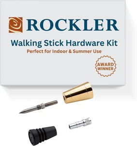 Rockler Cane/Walking Stick Hardware Kit – Hobby Tool Kit Includes Steel Spike, F - Picture 1 of 12