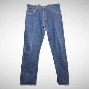 Levis Jeans Mens 34X32 Boot Cut 517 Solid Blue Denim Cowboy Western Pants - Picture 1 of 7