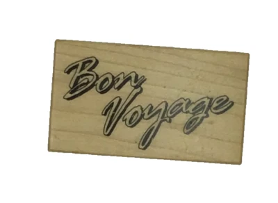 Bon Voyage Wood Mounted Rubber Stamp, Inkadinkado, 95124K, Travel, Vacation - Image 1 of 3