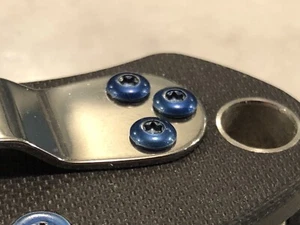 Tornillos de clip de bolsillo azul translúcido para cuchillo Spyderco Para 3 paramilitar 2 3 piezas - Imagen 1 de 6