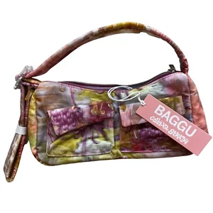 Baggu X Collina Strada Cargo Shoulder Bag Purse Silver Berry Chrysanthemum NWT - Picture 1 of 7