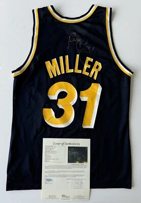 Reggie Miller Signed Indiana Pacers Jersey JSA LOA #31 NBA All Star HOF ! - Image 1 of 4
