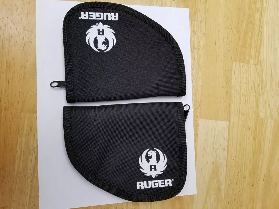 2-Pack Ruger Subcompact Semi-auto LCP .380 Zippered Black Soft Pistol Cases - Image 1 of 4