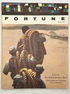 1960 MAR FORTUNE MAGAZINE Barge Gallipolis Dam OH River Sperry Rand Scientists - Imagen 1 de 2