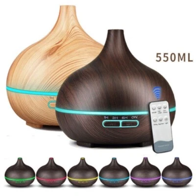 LED Essential Oil Diffuser Aroma Aromatherapy Air Humidifier Purifier Ultrasonic - Image 1 of 3
