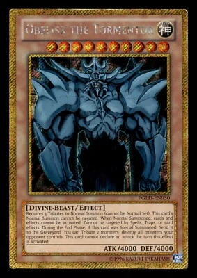 Obelisco El Tormentor PGLD-EN030 Oro Secreto Raro Tarjeta Yugioh Foto 1 de 2