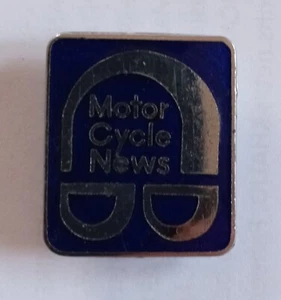 Vintage Motor Cycle News Motorcycle Enamel Pin Badge 1970s By priest g/condition - Picture 1 of 3
