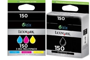 Set 4 New Genuine OEM Original Factory Sealed Lexmark 150 Inkjet Cartridges - Picture 1 of 1